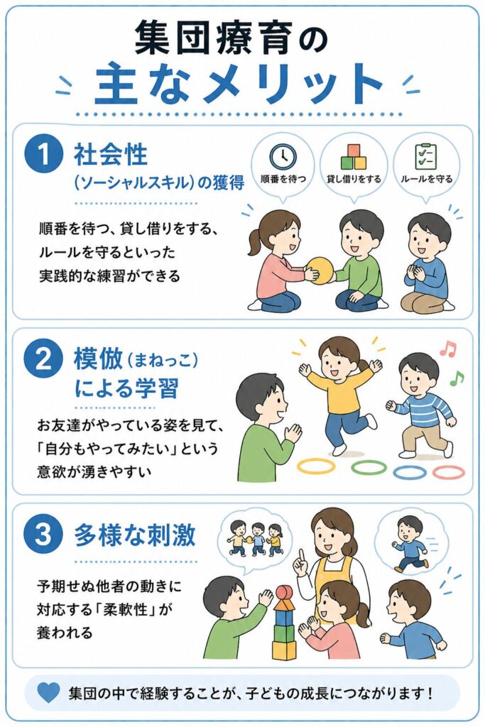 集団療育の主なメリット