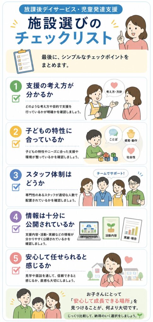 施設選びのチェックリスト