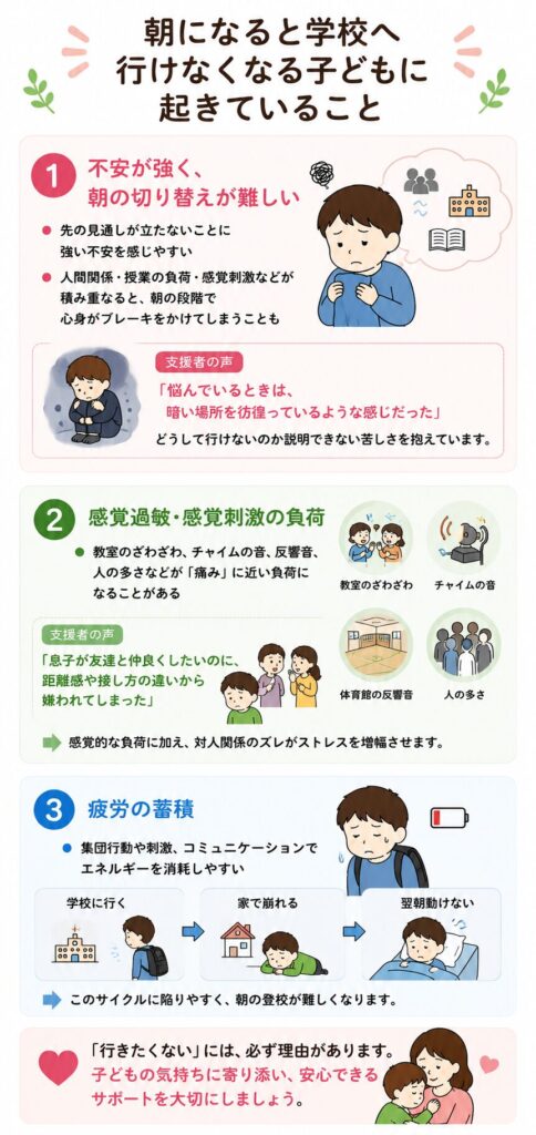 朝になると学校へ行けなくなる子どもに起きていること