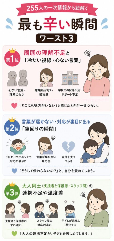 255人の一次情報から紐解く「最も辛い瞬間」ワースト3