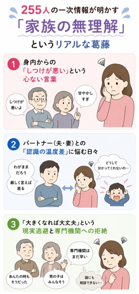 255人の一次情報が明かす「家族の無理解」というリアルな葛藤