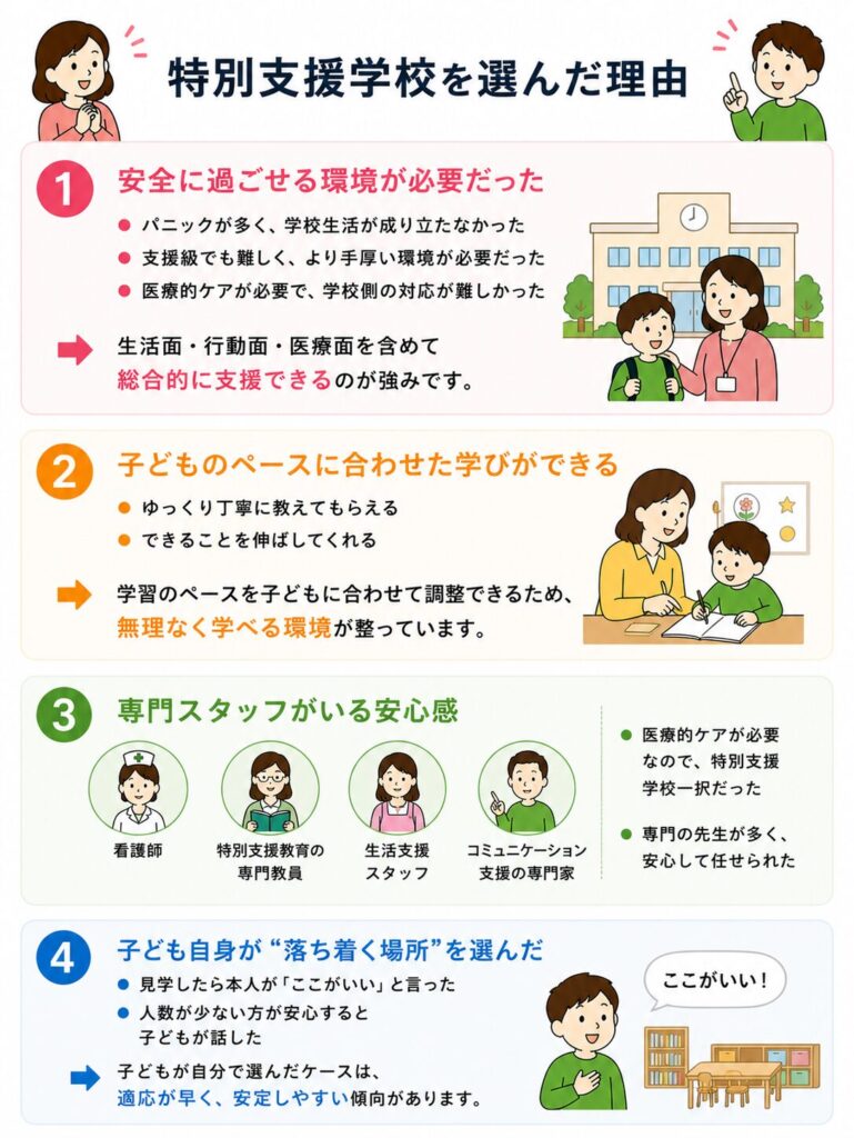 特別支援学校を選んだ理由