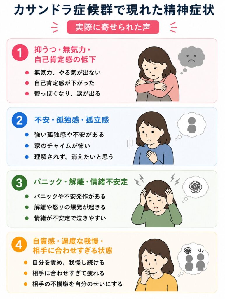 カサンドラ症候群で現れた精神症状