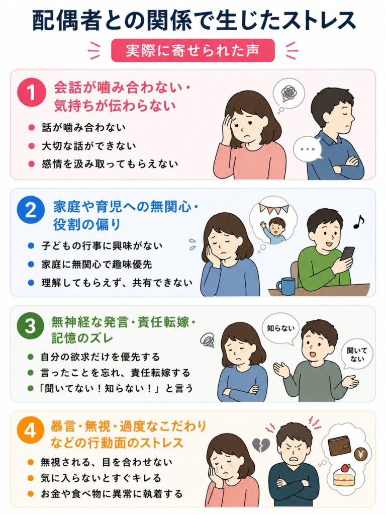 配偶者との関係で生じたストレス