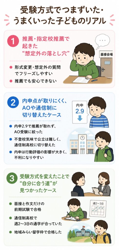受験方式でつまずいた・うまくいった子どものリアル