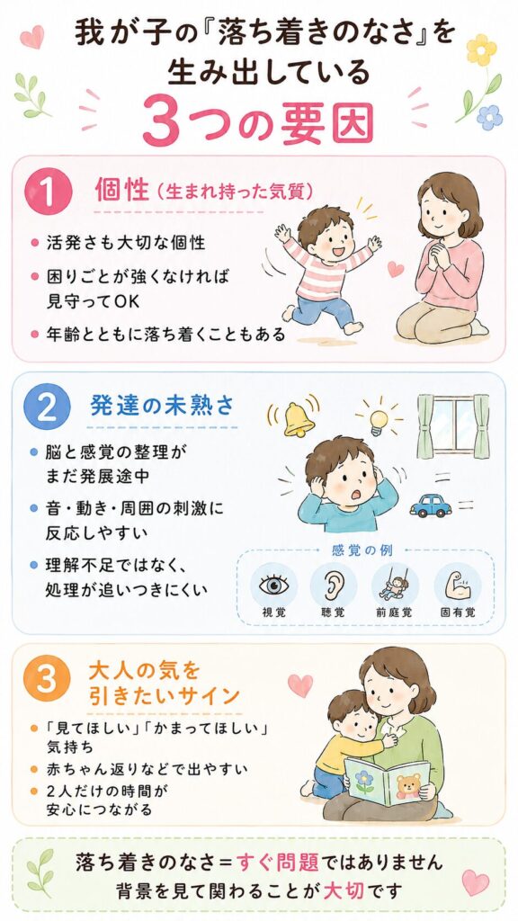 我が子の「落ち着きのなさ」を生み出している3つの要因