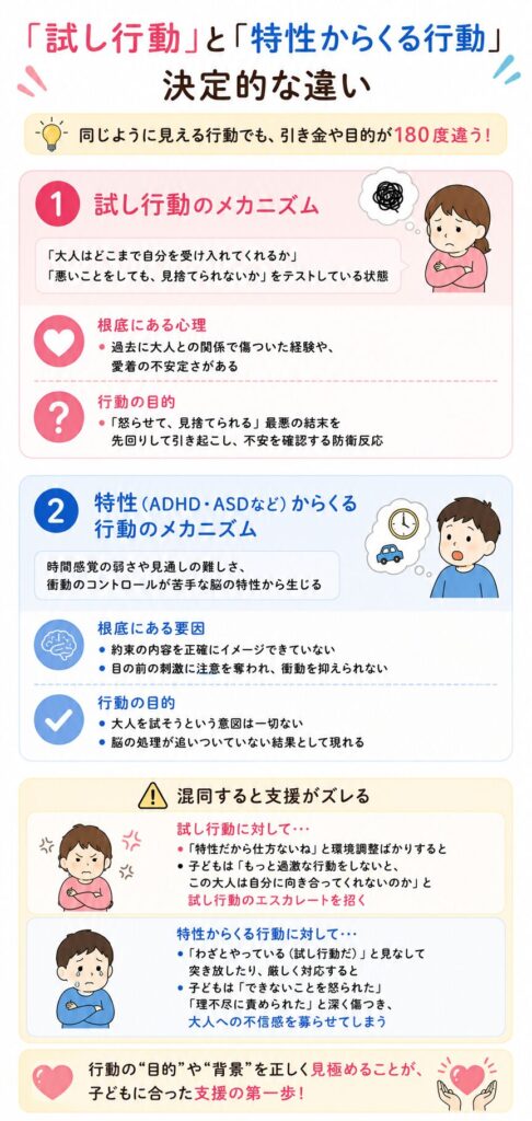 「試し行動」と「特性からくる行動」の決定的な違い