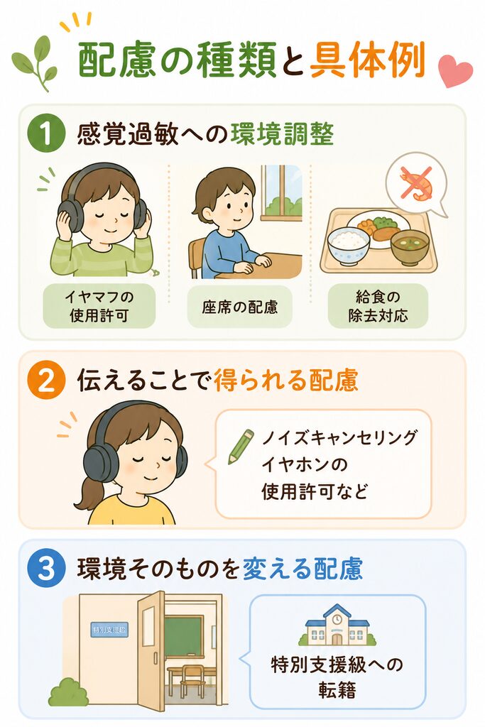 学校での合理的配慮とは?イヤマフ・座席・給食まで、実例で見る対応|適切な支援方法
