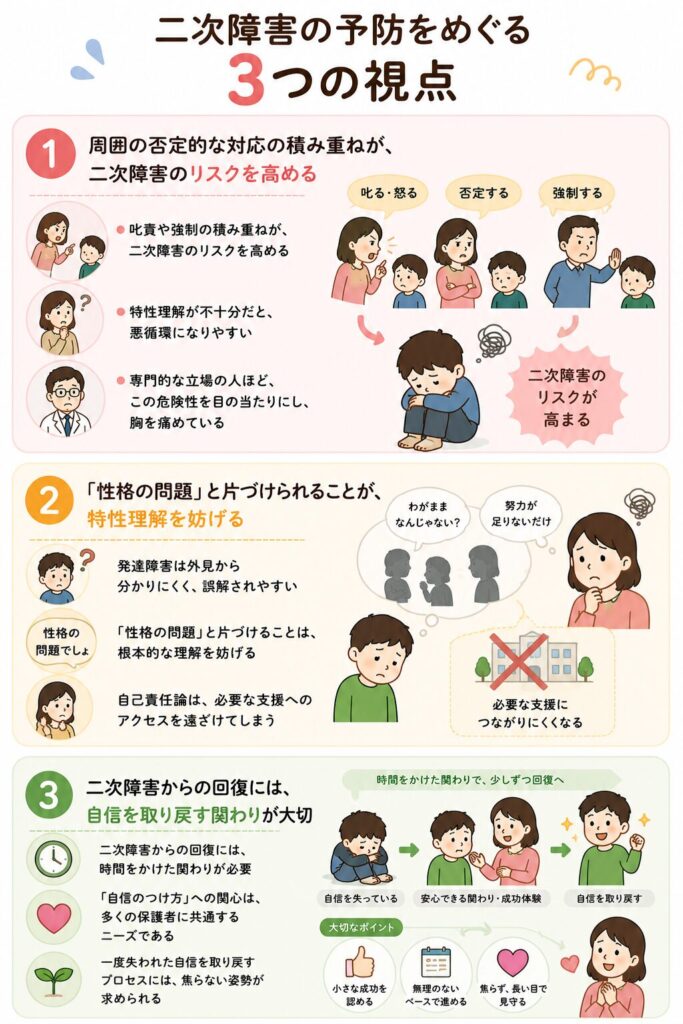 二次障害の予防をめぐる3つの視点