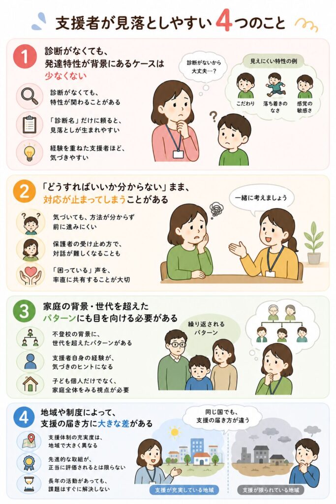 支援者が見落としやすい4つのこと