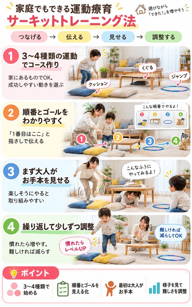運動療育の実践ステップ