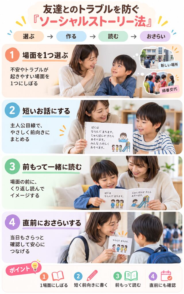 ソーシャルストーリー法 実践ステップ